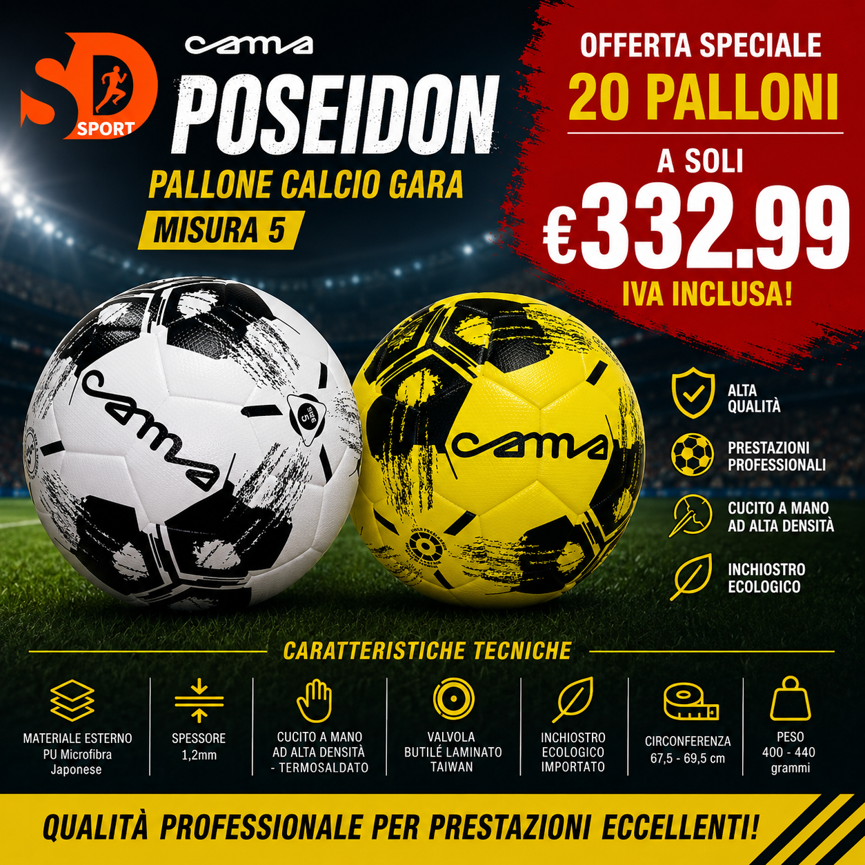 Pallone Poseidon - Set da 20