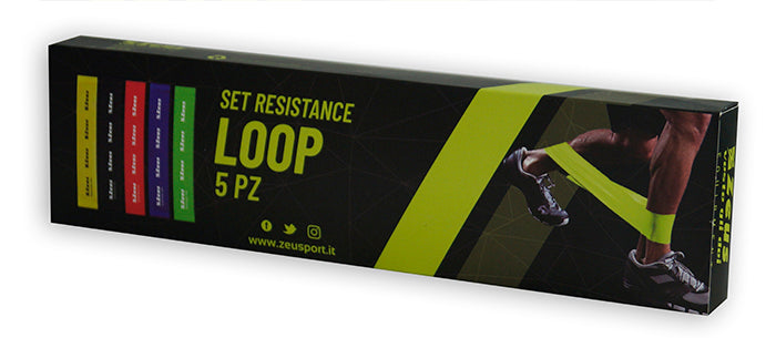 SET RESISTANCE LOOP 5 PZ ZEUS ELASTICI FITNESS