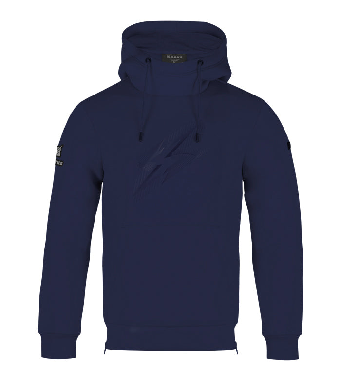 ZEUS - Felpa Neo relax con cappuccio e zip laterale