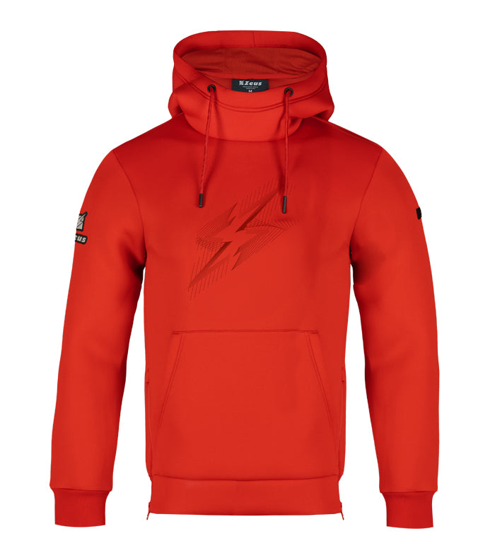 ZEUS - Felpa Neo relax con cappuccio e zip laterale
