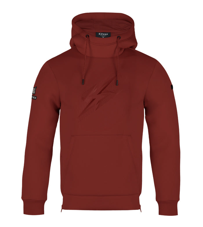ZEUS - Felpa Neo relax con cappuccio e zip laterale