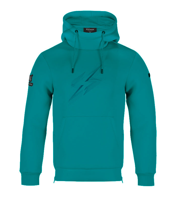 ZEUS - Felpa Neo relax con cappuccio e zip laterale