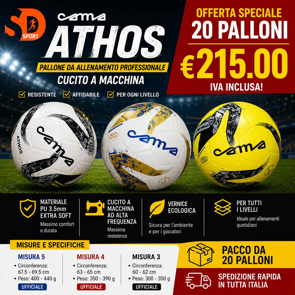 Pallone Athos 2 - Set da 20