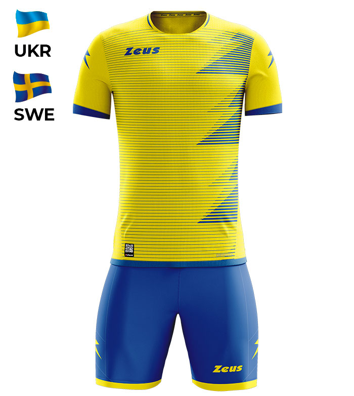 KIT MUNDIAL SVEZIA UCRAINA  ZEUS COMPLETI CALCIO