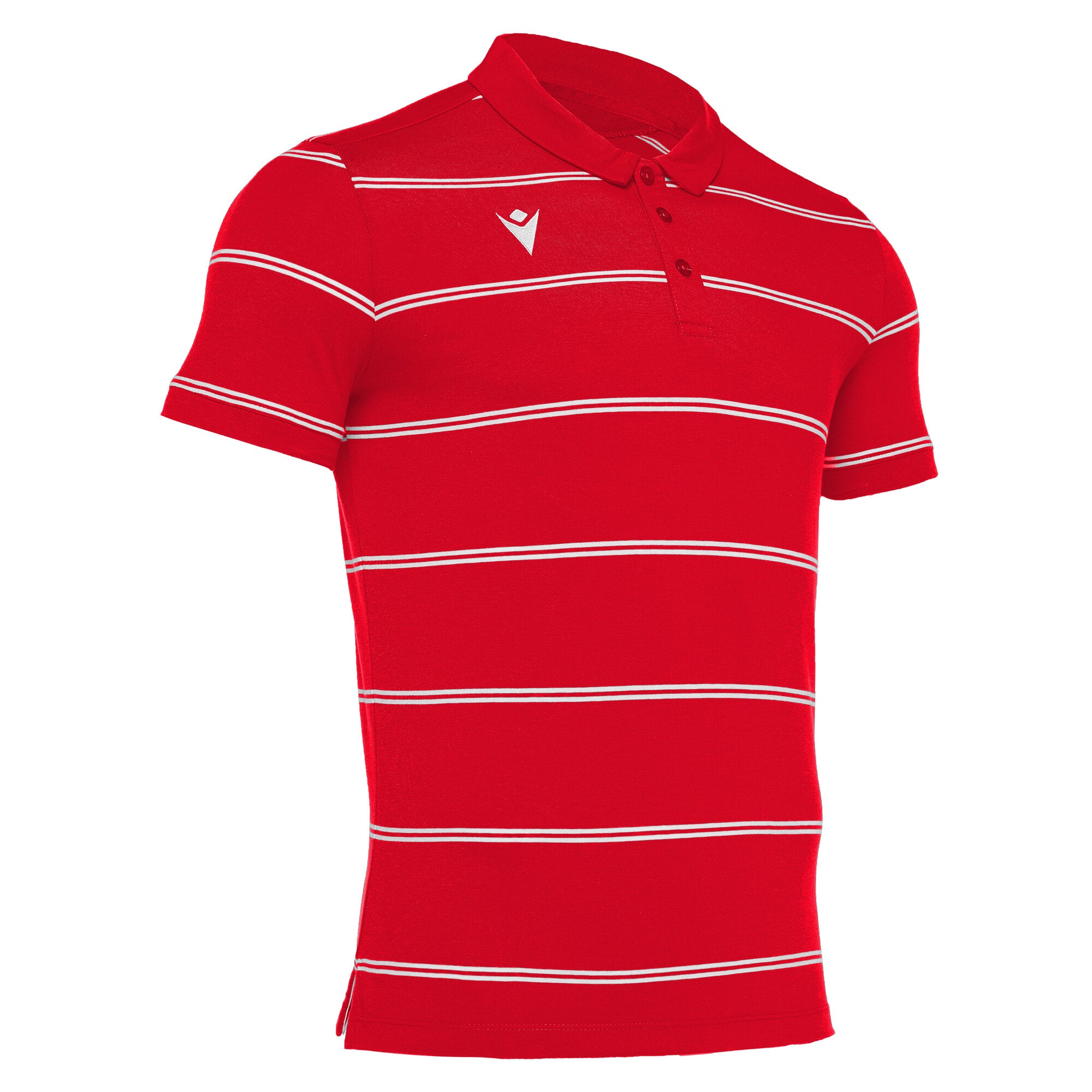 Flamenco polo Macron Polo rigata in jersey cotone