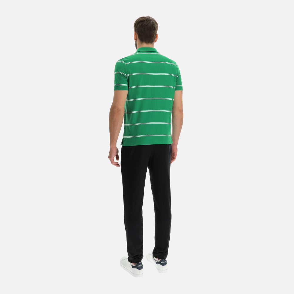 Flamenco polo Macron Polo rigata in jersey cotone
