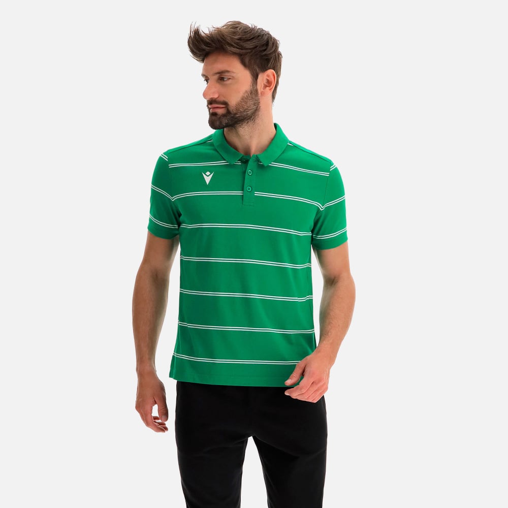 Flamenco polo Macron Polo rigata in jersey cotone