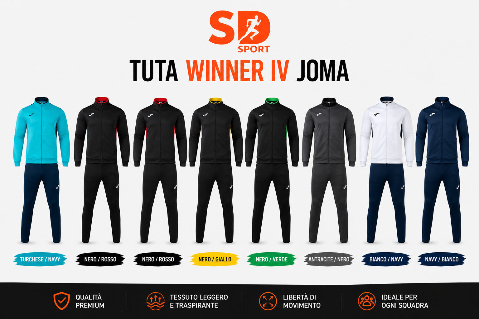 Tuta Winner IV Joma RICHIEDI PREVENTIVO