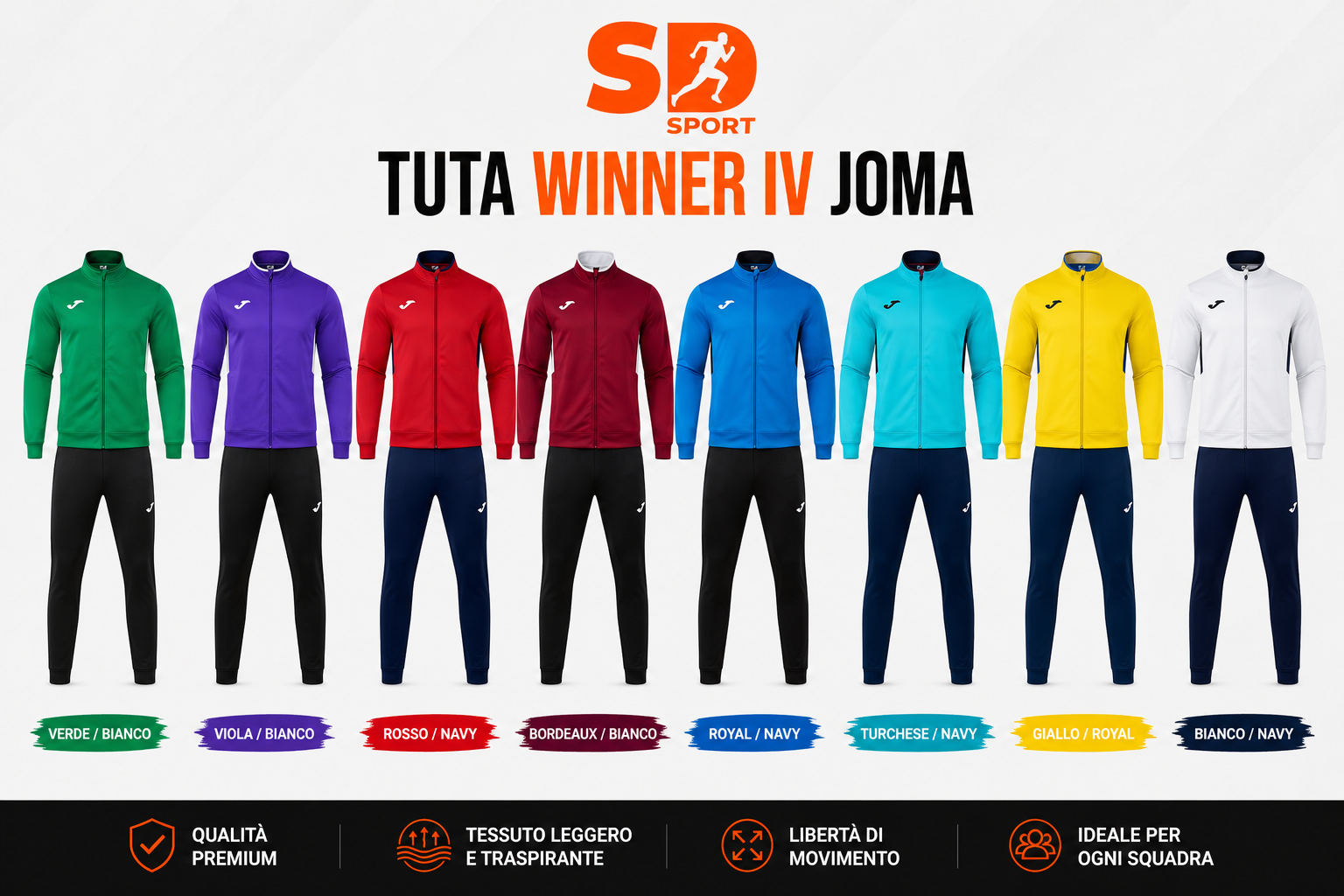 Tuta Winner IV Joma RICHIEDI PREVENTIVO