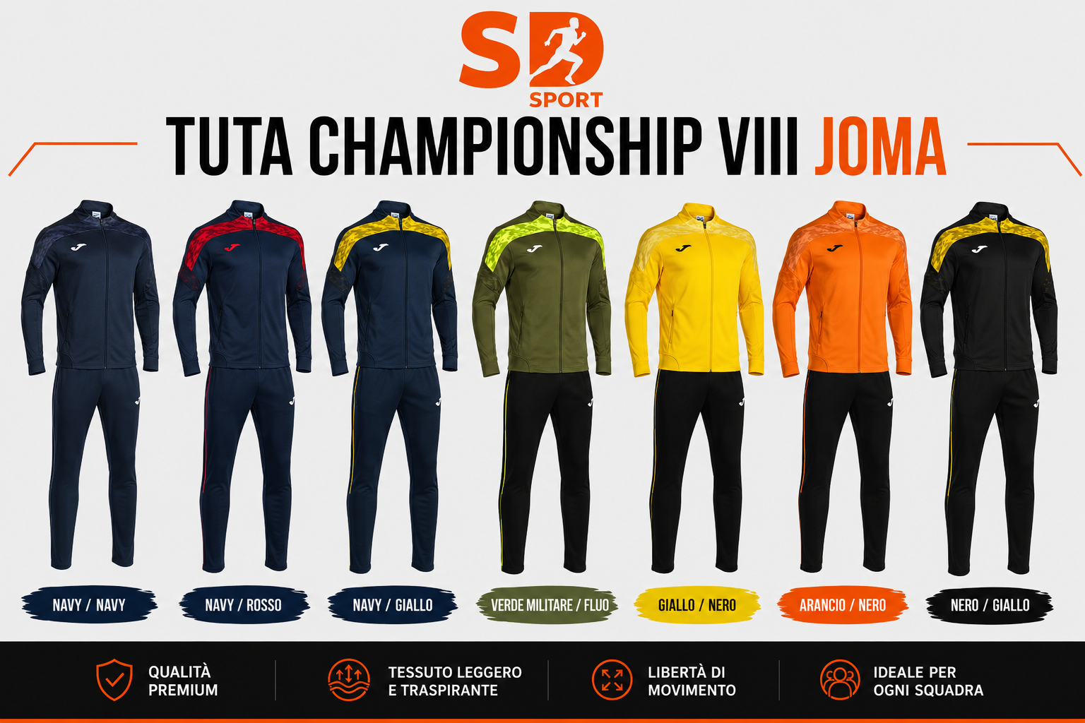 Tuta Championship VIII Joma RICHIEDI PREVENTIVO