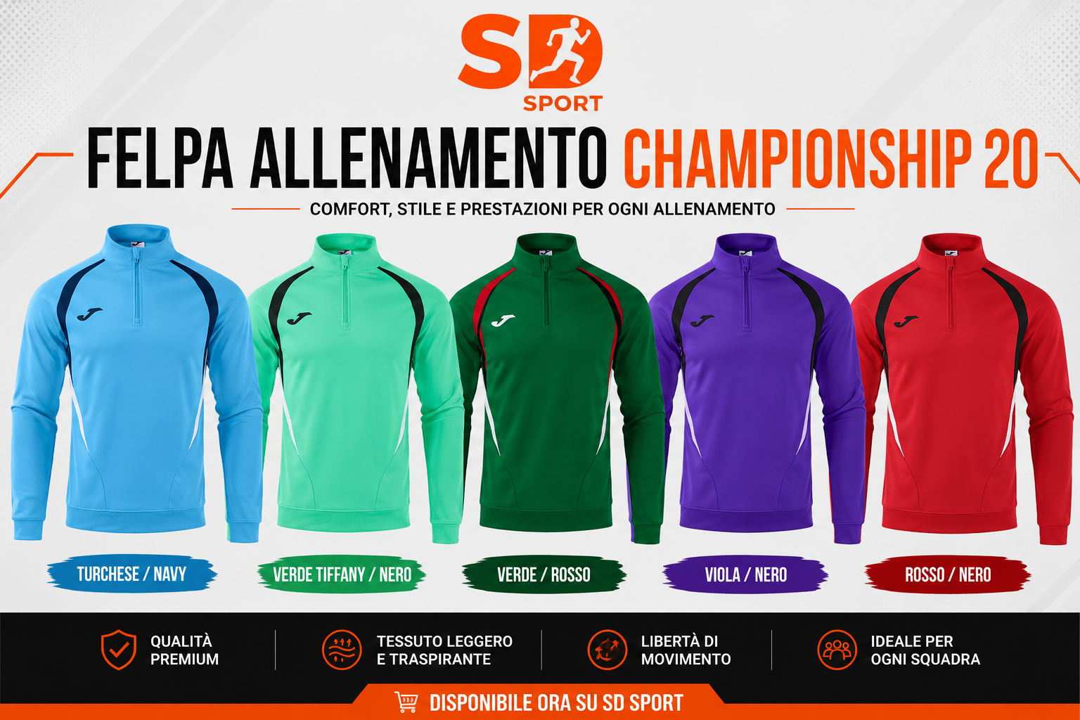 Felpa allenamento Championship 20 Joma RICHIEDI PREVENTIVO