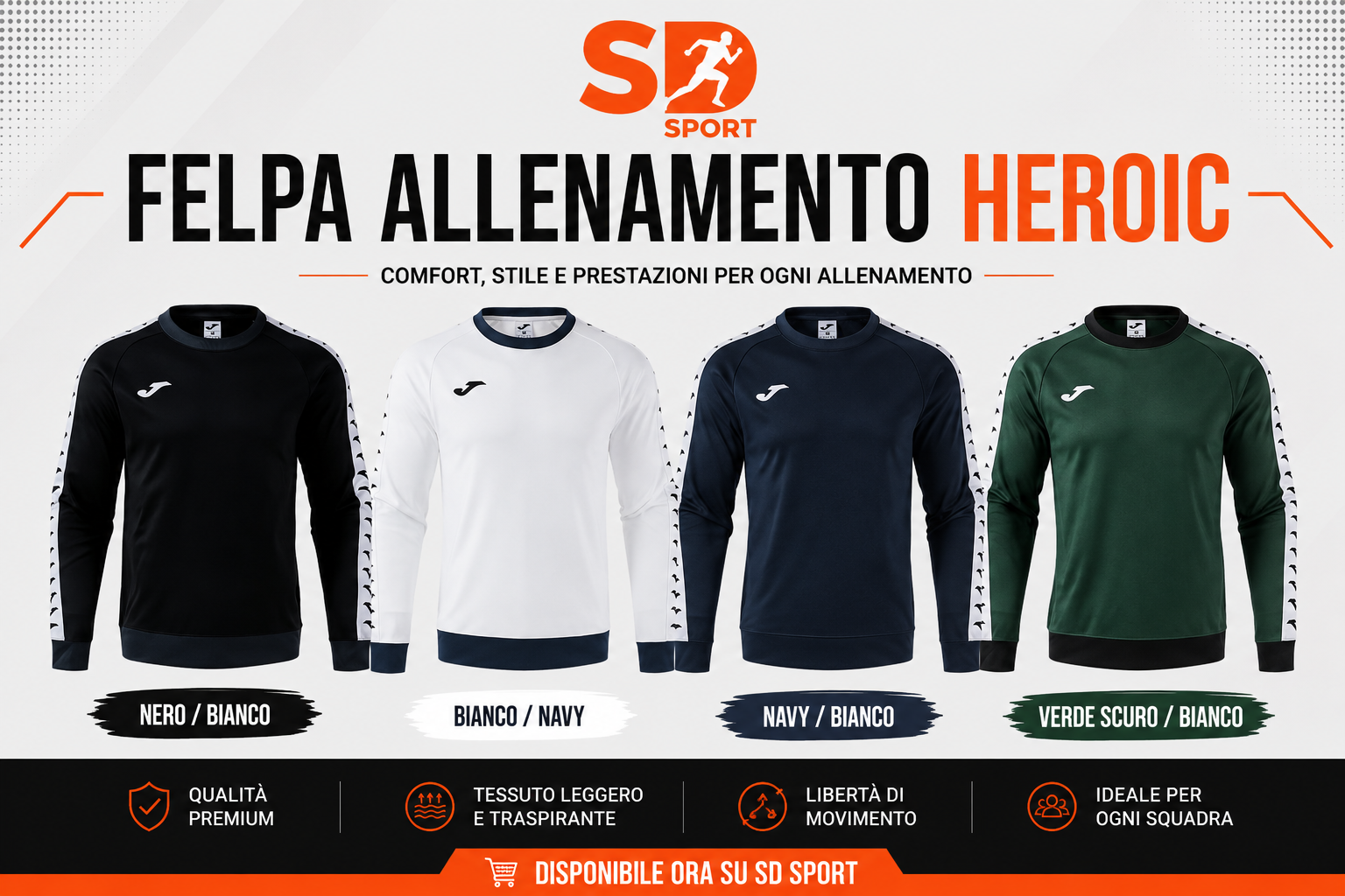 Felpa Allenamento Heroic Joma RICHIEDI PREVENTIVO