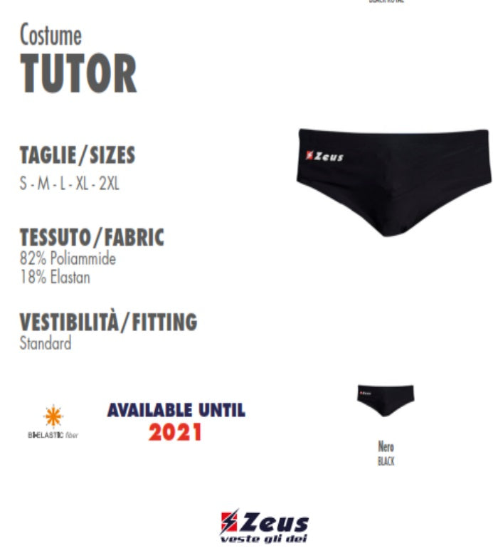 COSTUME TUTORE ZEUS CALCIO  - INTIMO CALCIO