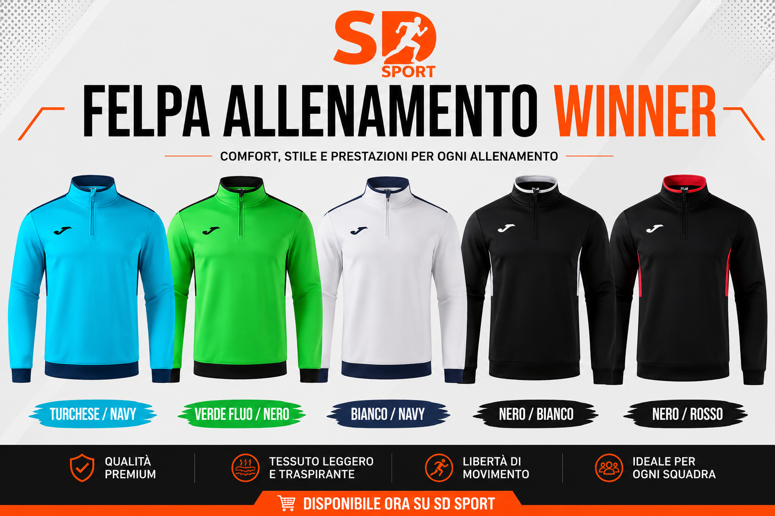 Felpa Allenamento Winner V Joma RICHIEDI PREVENTIVO