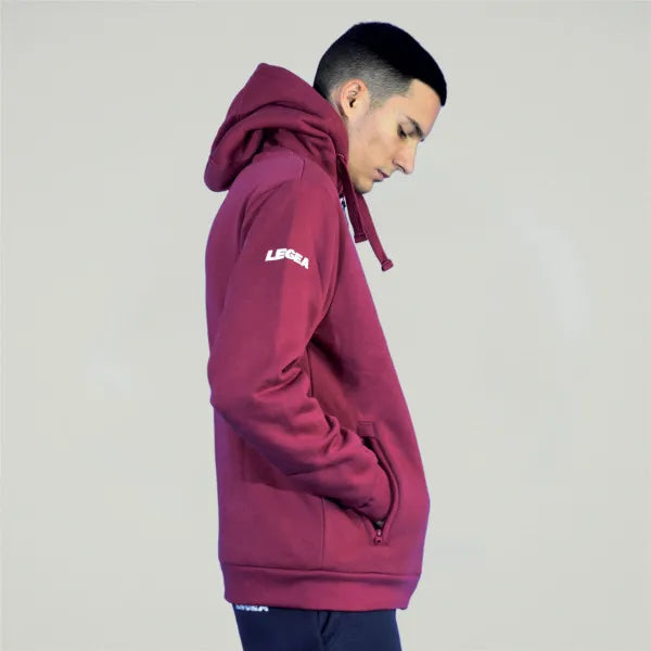 FELPA SARAJEVO HOOD FULL ZIP  LEGEA M1146 CON CAPPUCCIO WINTER INVERNO RELAX LINE