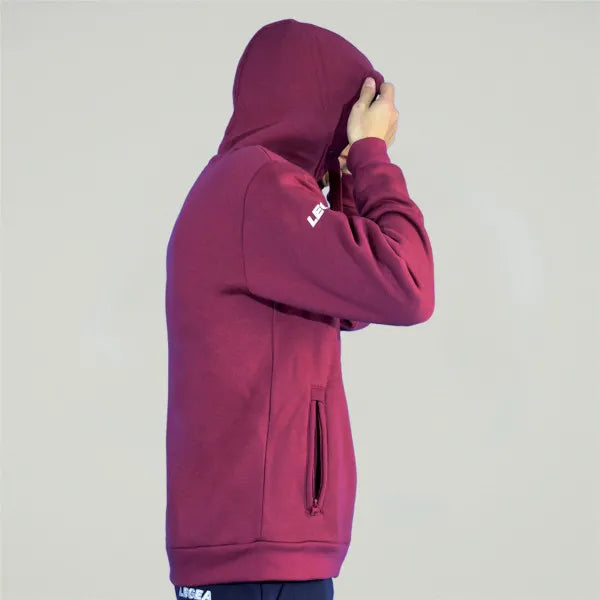 FELPA SARAJEVO HOOD FULL ZIP  LEGEA M1146 CON CAPPUCCIO WINTER INVERNO RELAX LINE